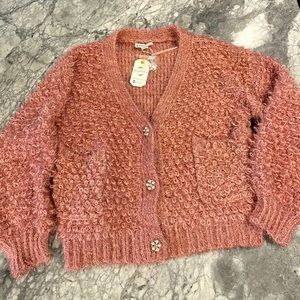 LoveRiche glitter glitz over sized cardigan